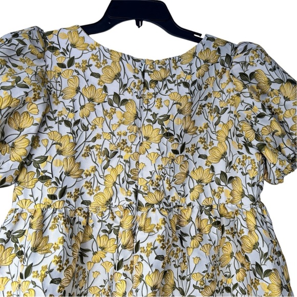 Floral Summer Babydoll Mini Dress with Square Neckline - Picture 9 of 11